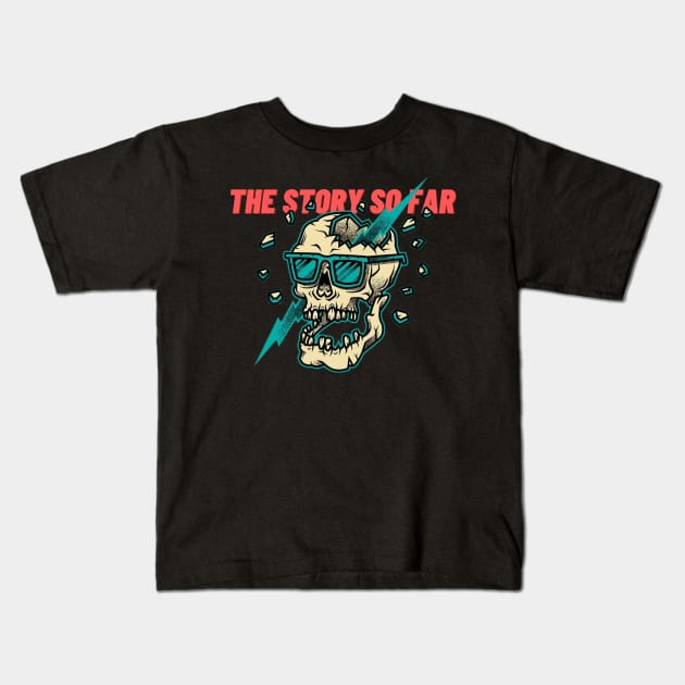 the story so far Kids T-Shirt by Maria crew